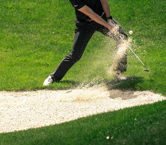 How to hit a high lofted club out of a bunker.