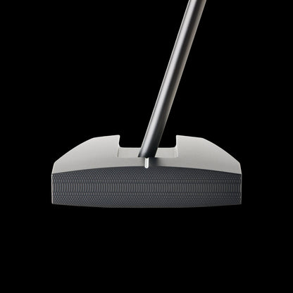 P-117 zero-torque mallet putter face, angled view