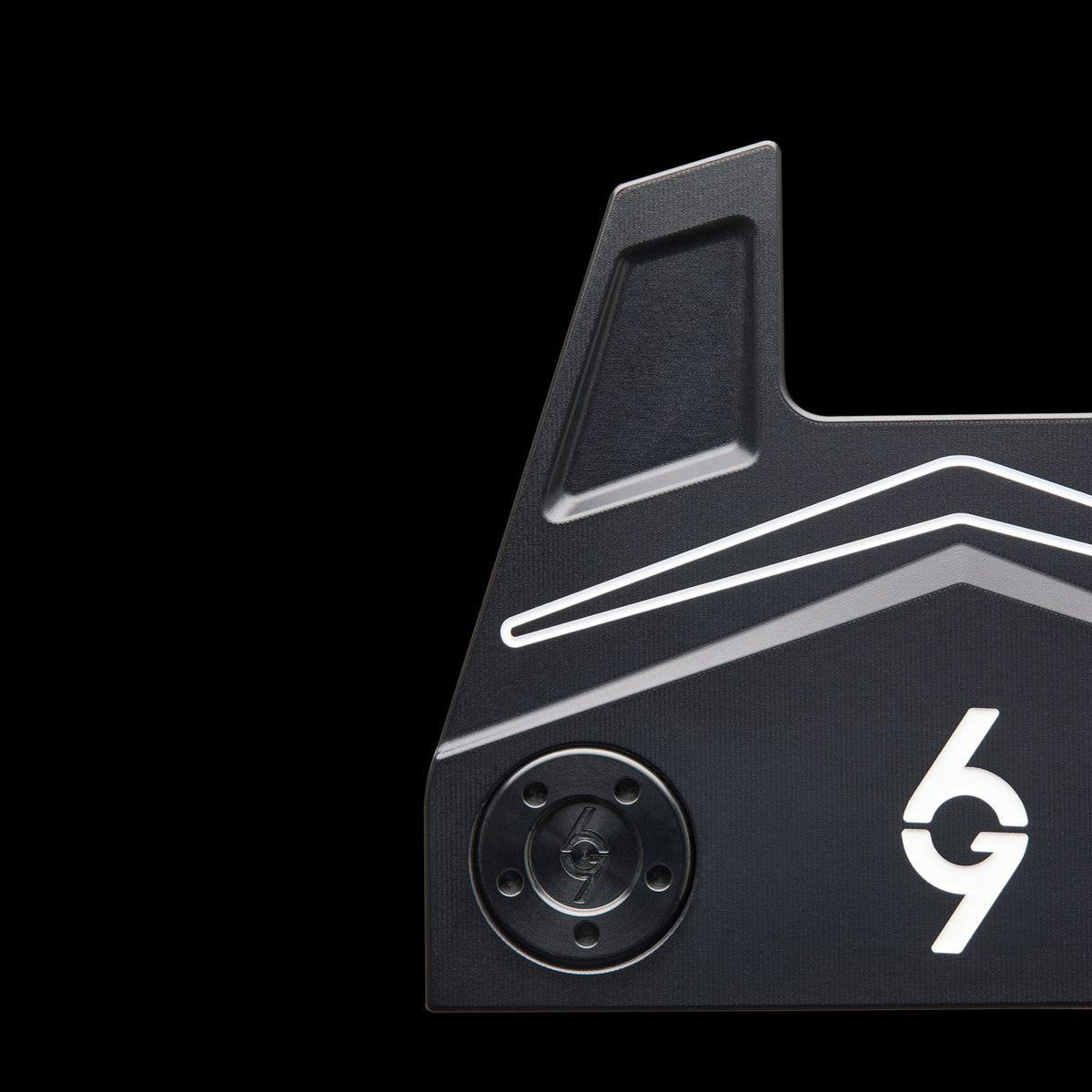 Close-up of the P-117 sole weight and white-filled 69 logo